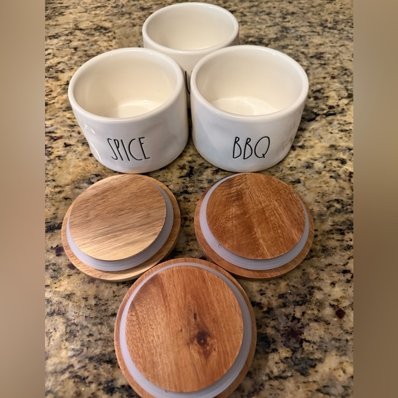 Magenta Collection Rae Dunn BBQ Spice ceramic canister set. NEW - Picture 4 of 5